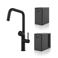 GESSI mitigeur de cuisine 60721 299 Matt Black VITA Collection avec unité CHAUD et FROID