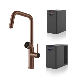 GESSI mitigeur de cuisine 60721 708 Copper Brushed VITA Collection avec unité CHAUD et FROID
