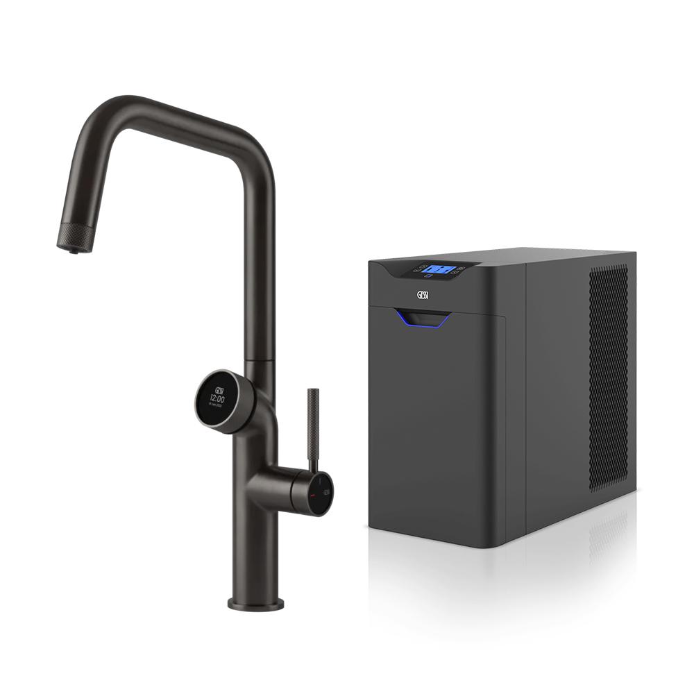 GESSI mitigeur de cuisine 60721 707 Black Metal Brushed VITA Collection avec unité FROID 60802
