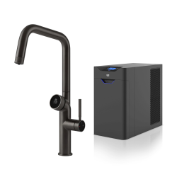 GESSI mitigeur de cuisine 60721 707 Black Metal Brushed VITA Collection avec unité FROID 60802