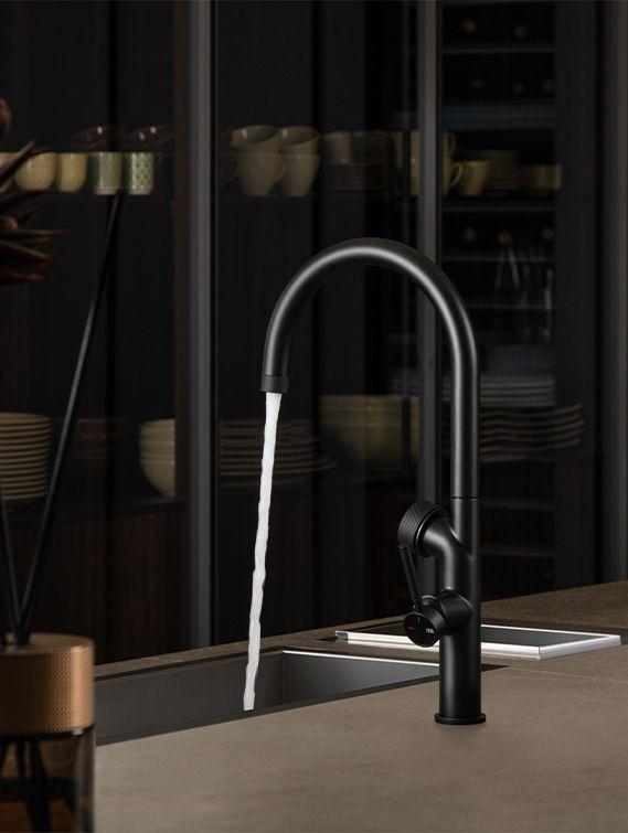 GESSI mitigeur de cuisine 60720 299 Matt Black VITA Collection avec unité CHAUD 60806