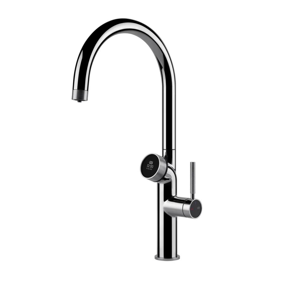 GESSI kitchen mixer tap 60720 031 Chrome VITA Collection with HOT and COLD