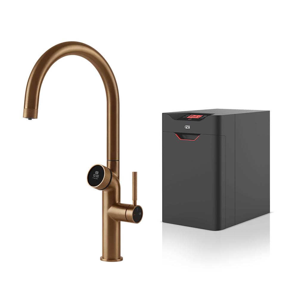GESSI kitchen mixer tap 60720 726 Warm Bronze Brushed VITA Collection with HOT unit 60806