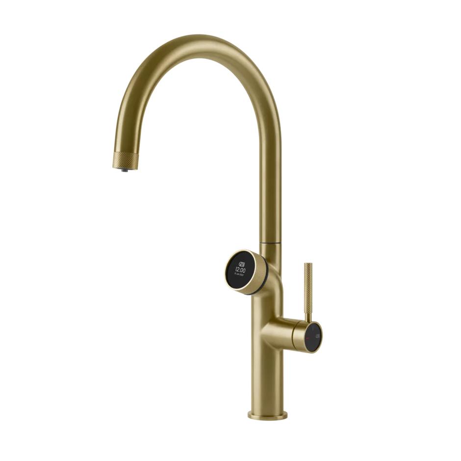 GESSI kitchen mixer tap 60720 727 Brass Brushed VITA Collection with HOT unit 60806