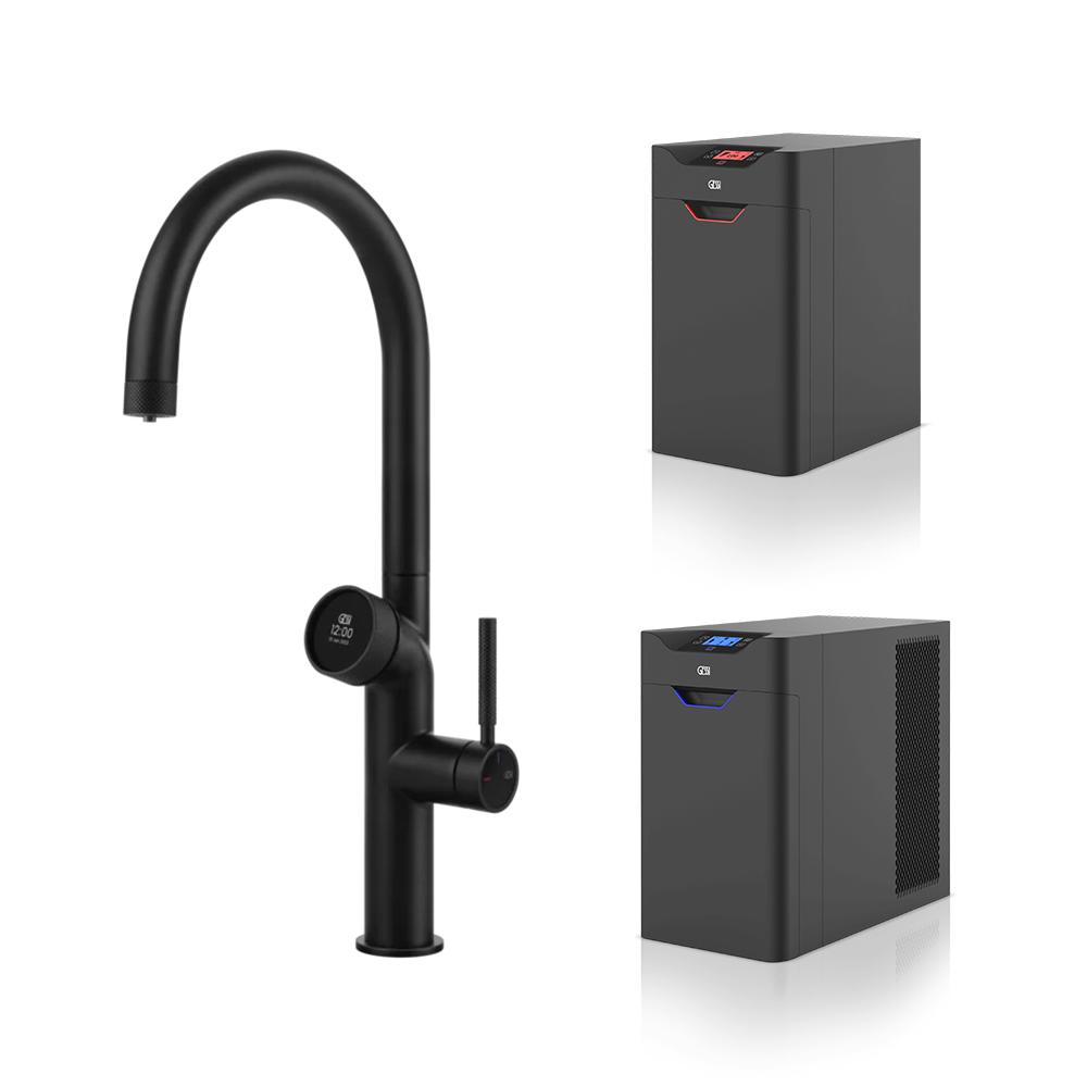 GESSI mitigeur de cuisine 60720 299 Matt Black VITA Collection avec unité CHAUD et FROID