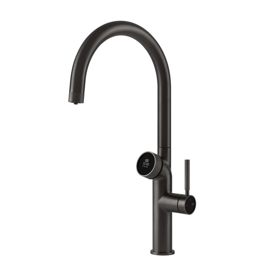 GESSI mitigeur de cuisine 60720 707 Black Metal Brushed VITA Collection avec unité CHAUD et FROID
