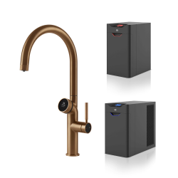 GESSI mitigeur de cuisine 60720 726 Warm Bronze Brushed VITA Collection avec unité CHAUD et FROID