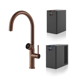 GESSI mitigeur de cuisine 60720 708 Copper Brushed VITA Collection avec unité CHAUD et FROID