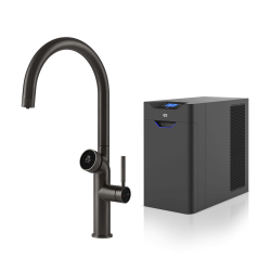 GESSI mitigeur de cuisine 60720 707 Black Metal Brushed VITA Collection avec unité FROID 60802