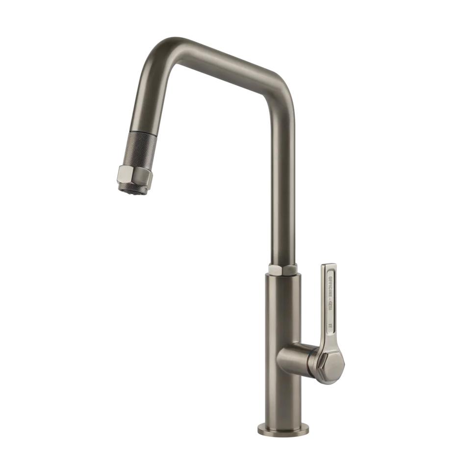 GESSI mixer kitchen tap with pull-out shower 60053 OFFICINE Collection