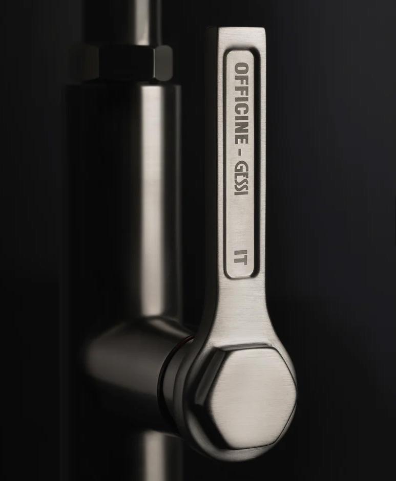 GESSI mixer kitchen tap with pull-out shower 60053 OFFICINE Collection