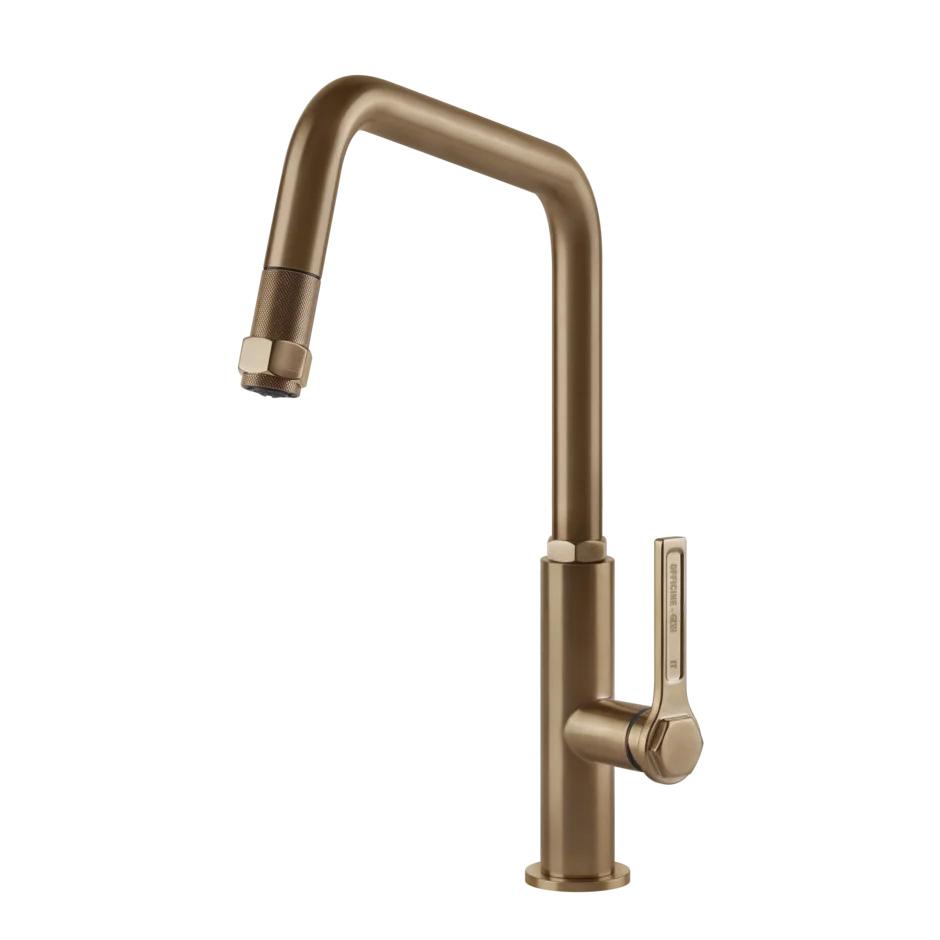 GESSI mixer kitchen tap with pull-out shower 60053 OFFICINE Collection