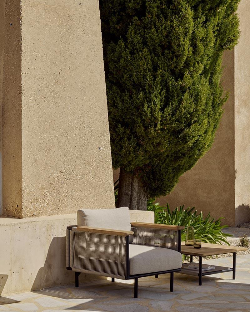 ETHNICRAFT outdoor armchair CORBEY