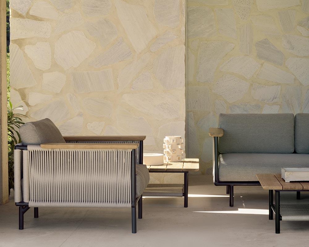 ETHNICRAFT outdoor armchair CORBEY