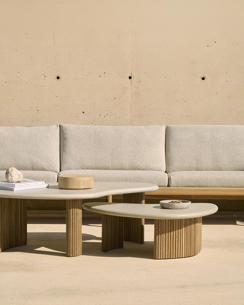 ETHNICRAFT table basse d'extérieur BOOMERANG 90cm