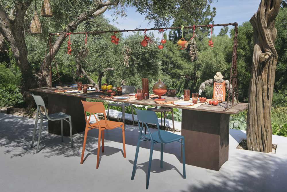 KARTELL set of 2 chairs AI LITE - THE FIRST CHAIR CREATED BY A.I.