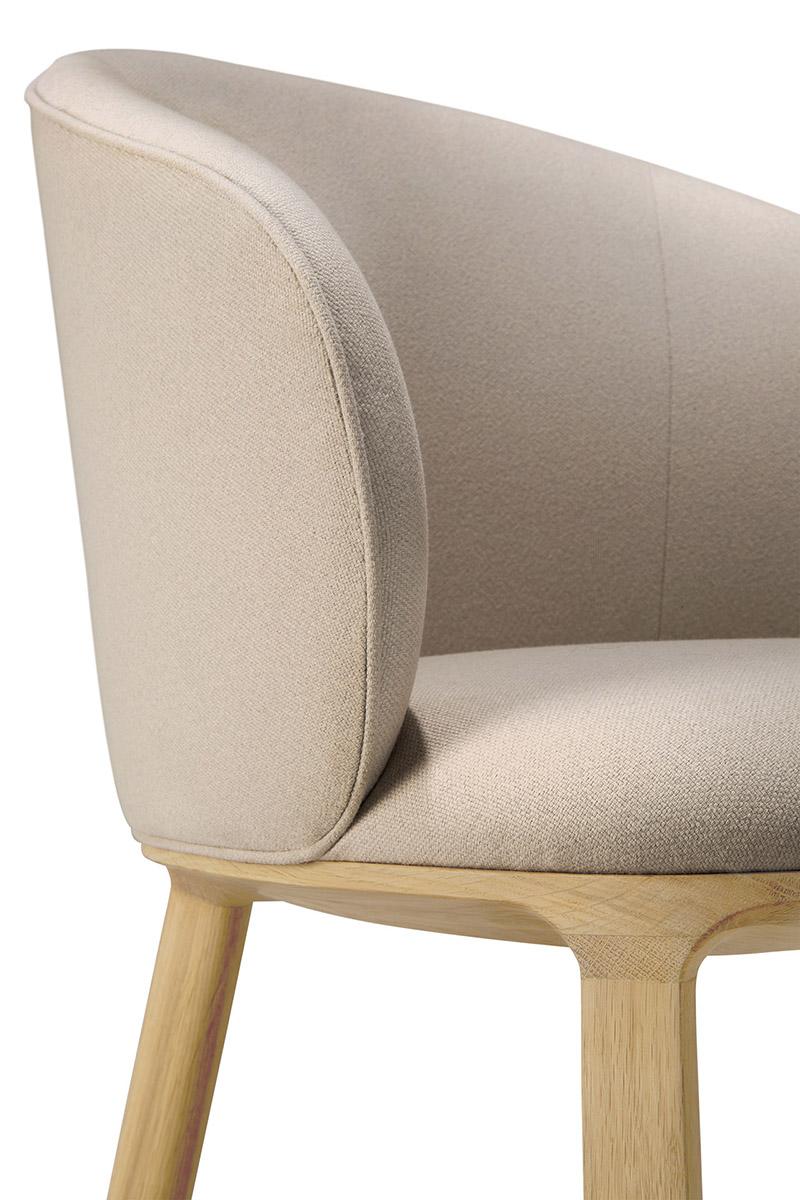 ETHNICRAFT chaise rembourrée avec accoudoirs UNDA