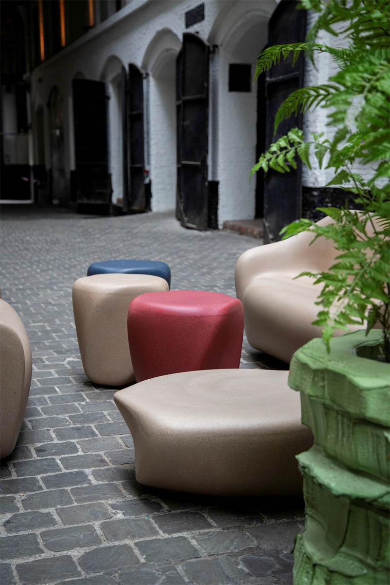 SLIDE outdoor coffee table REBORN TABLE Ø 40 cm