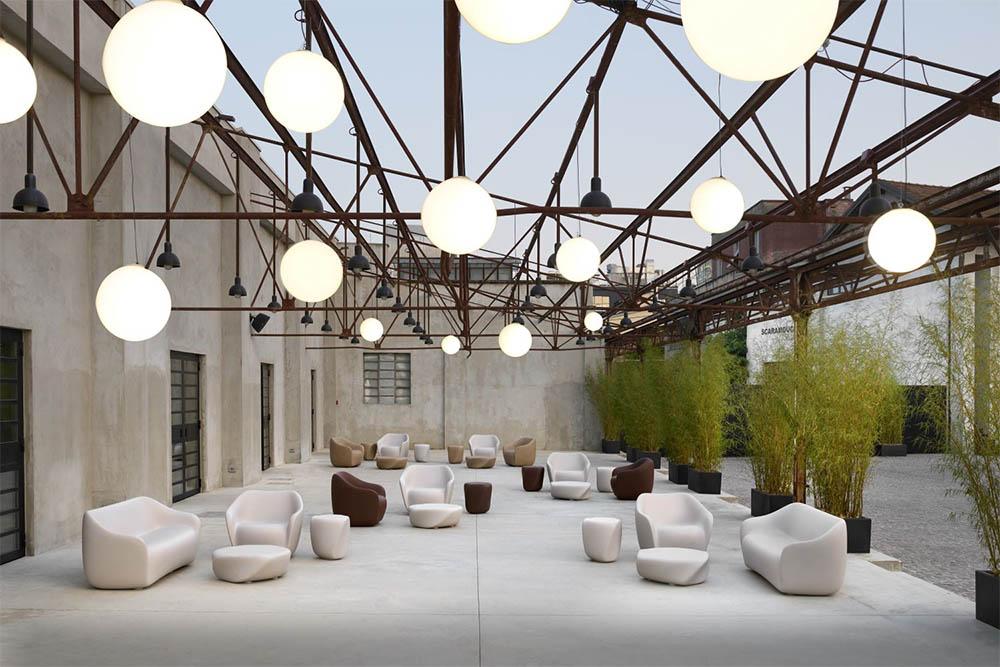 SLIDE outdoor coffee table REBORN TABLE Ø 40 cm