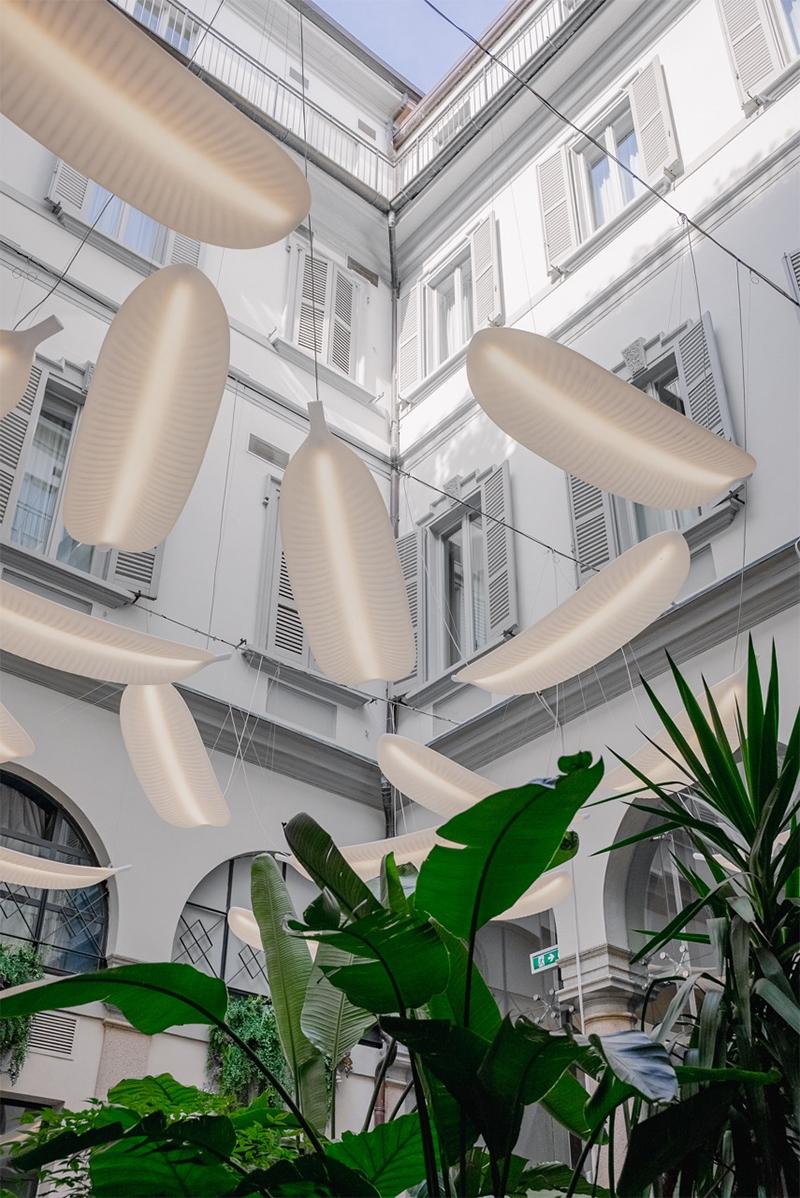 SLIDE outdoor suspension lamp BANANA LEAF Afrika Collection