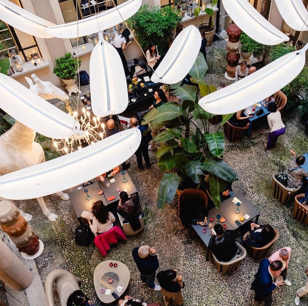 SLIDE outdoor suspension lamp BANANA LEAF Afrika Collection