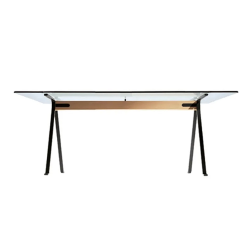 DRIADE table FRATE 200 x 80 avec poutre de 130 cm