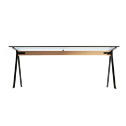 DRIADE table FRATE 225 x 80 avec poutre de 200 cm