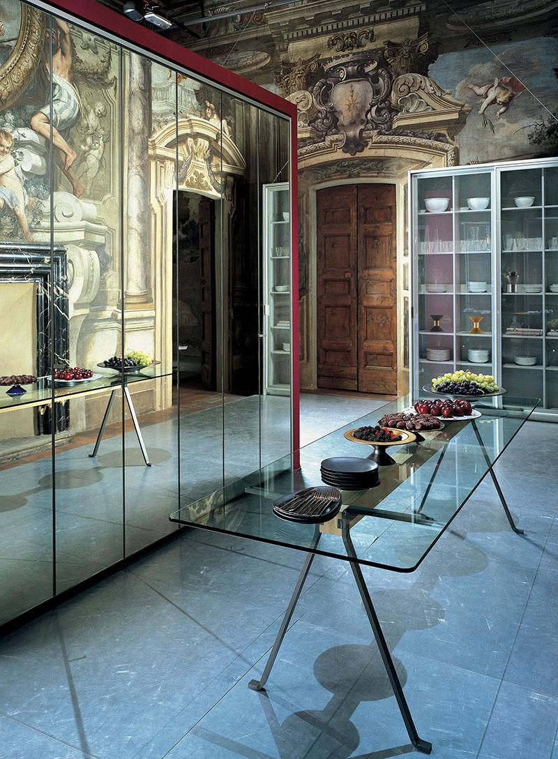 DRIADE table FRATE 130 x 80 avec poutre de 130 cm