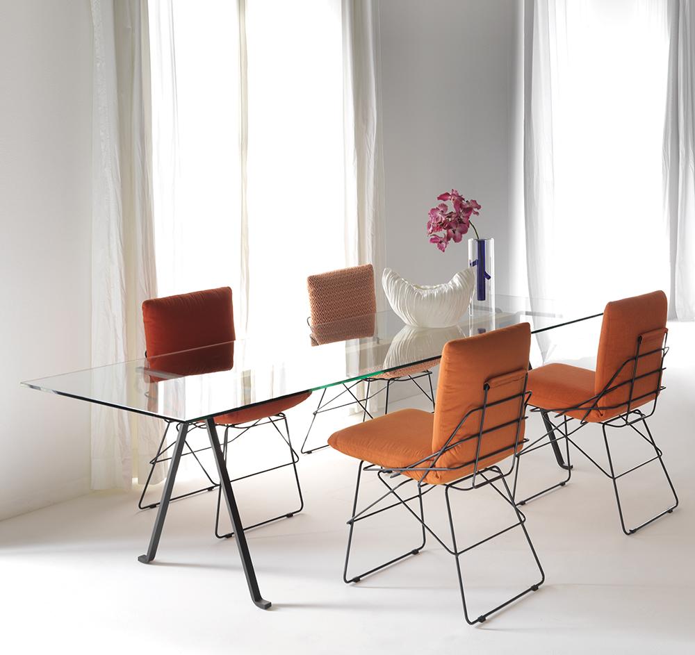 DRIADE table FRATE 200 x 80 avec poutre de 130 cm