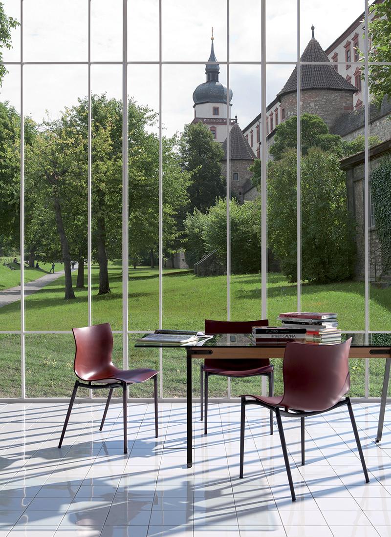 DRIADE table FRATE 275 x 86 avec poutre de 200 cm