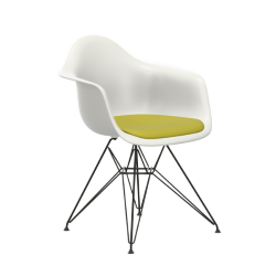 VITRA Eames Plastic Armchair with cushion and black base DAR NEW DIMENSIONS