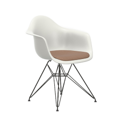 VITRA Eames Plastic Armchair with cushion and black base DAR NEW DIMENSIONS
