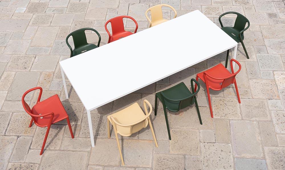 MAGIS set de 4 chaises avec armes AIR-ARMCHAIR