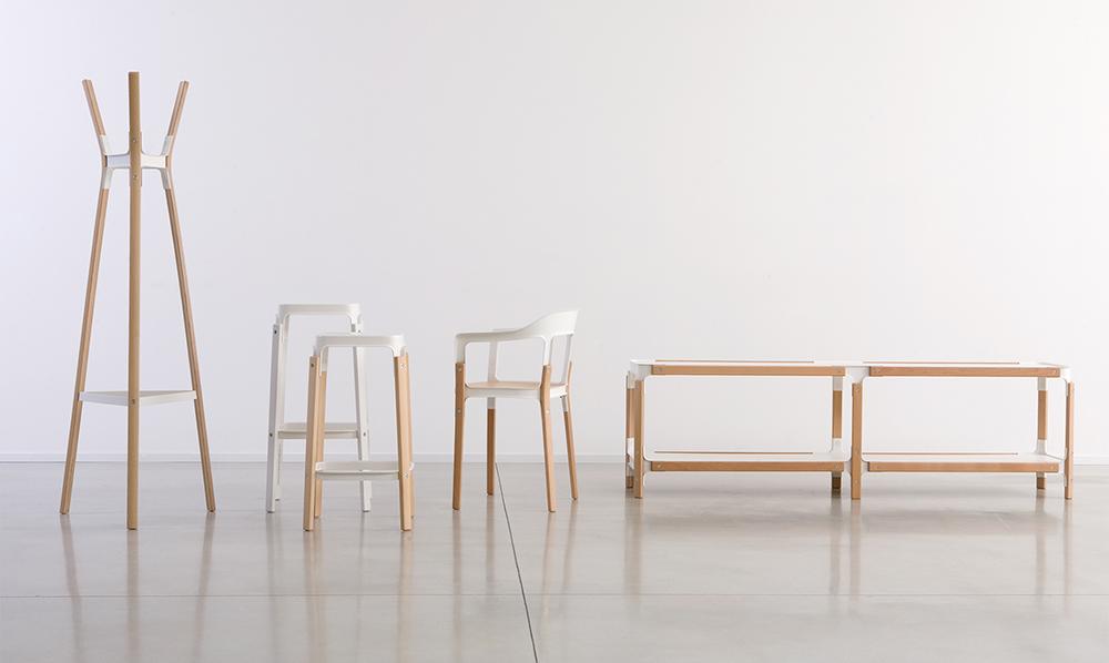 MAGIS floor coat stand STEELWOOD COAT STAND