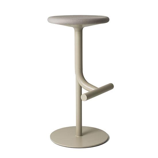 MAGIS height-adjustable swivel stool TIBU with upholstered seat