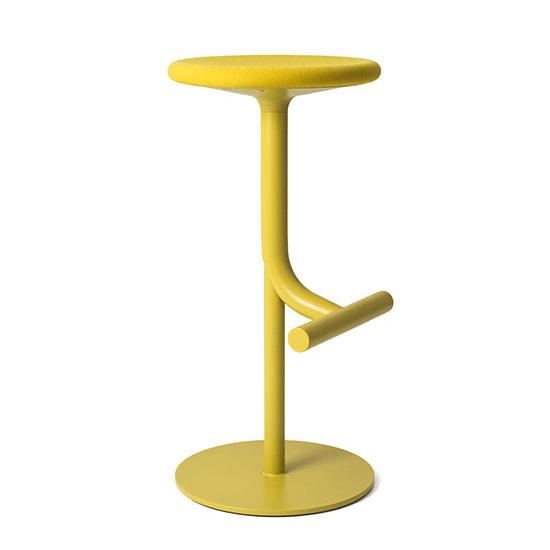 MAGIS height-adjustable swivel stool TIBU with upholstered seat