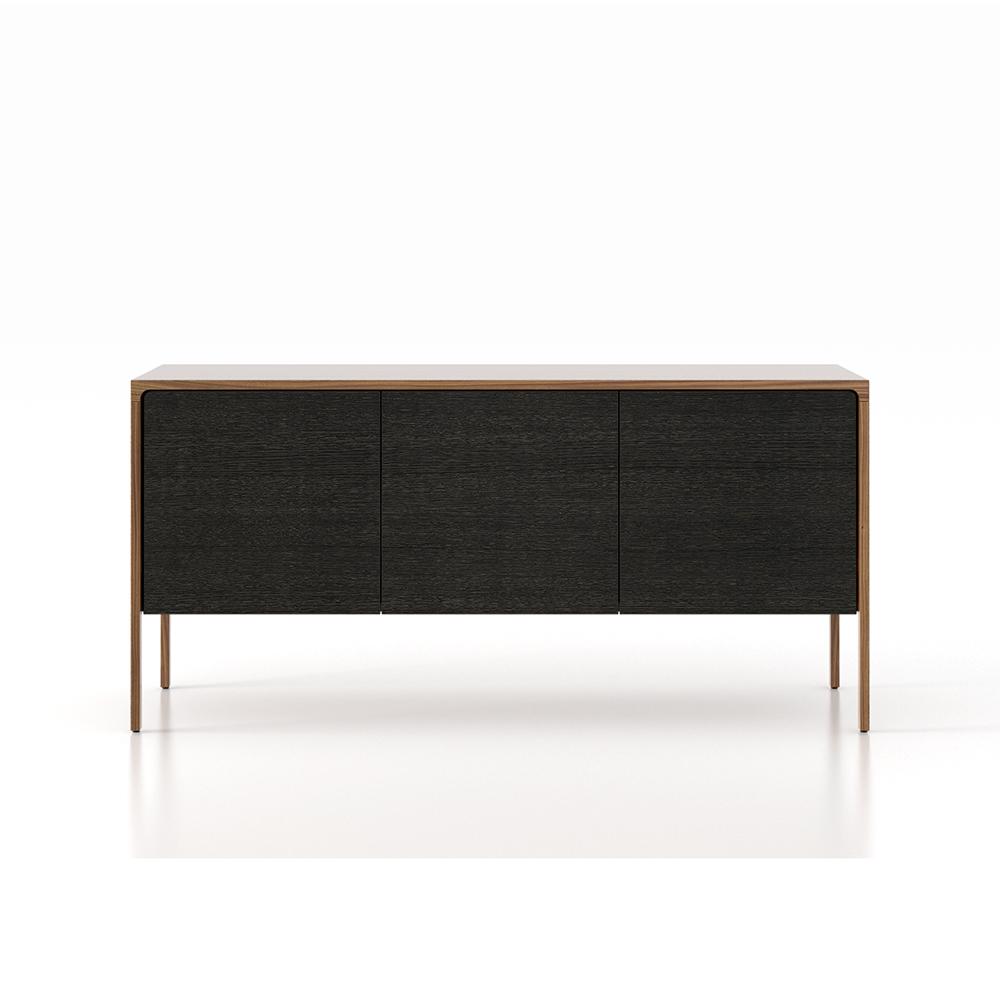 PUNT MOBLES buffet meuble TACTILE structure en noyer avec 3 portes