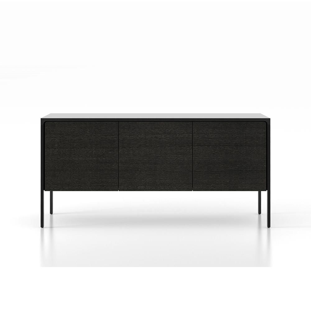 PUNT MOBLES sideboard furniture TACTILE ebony stained oak structure 3 doors