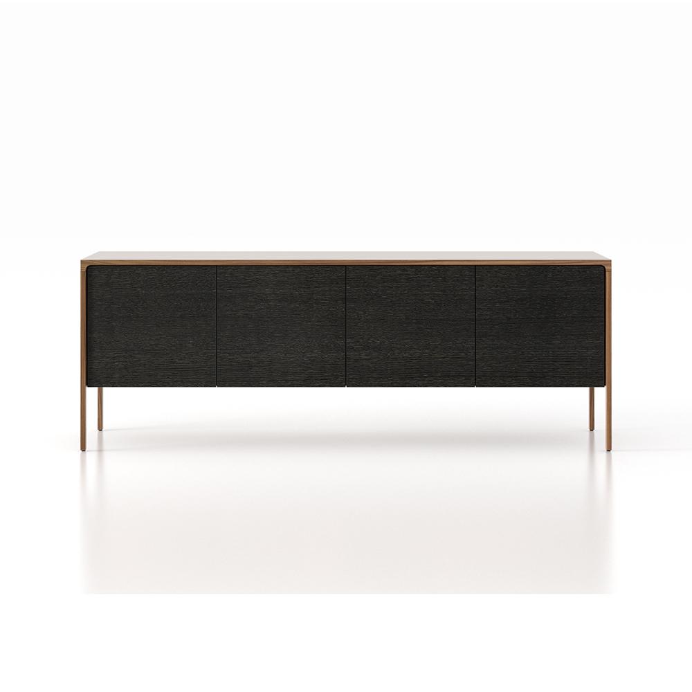 PUNT MOBLES buffet meuble TACTILE structure en noyer avec 4 portes