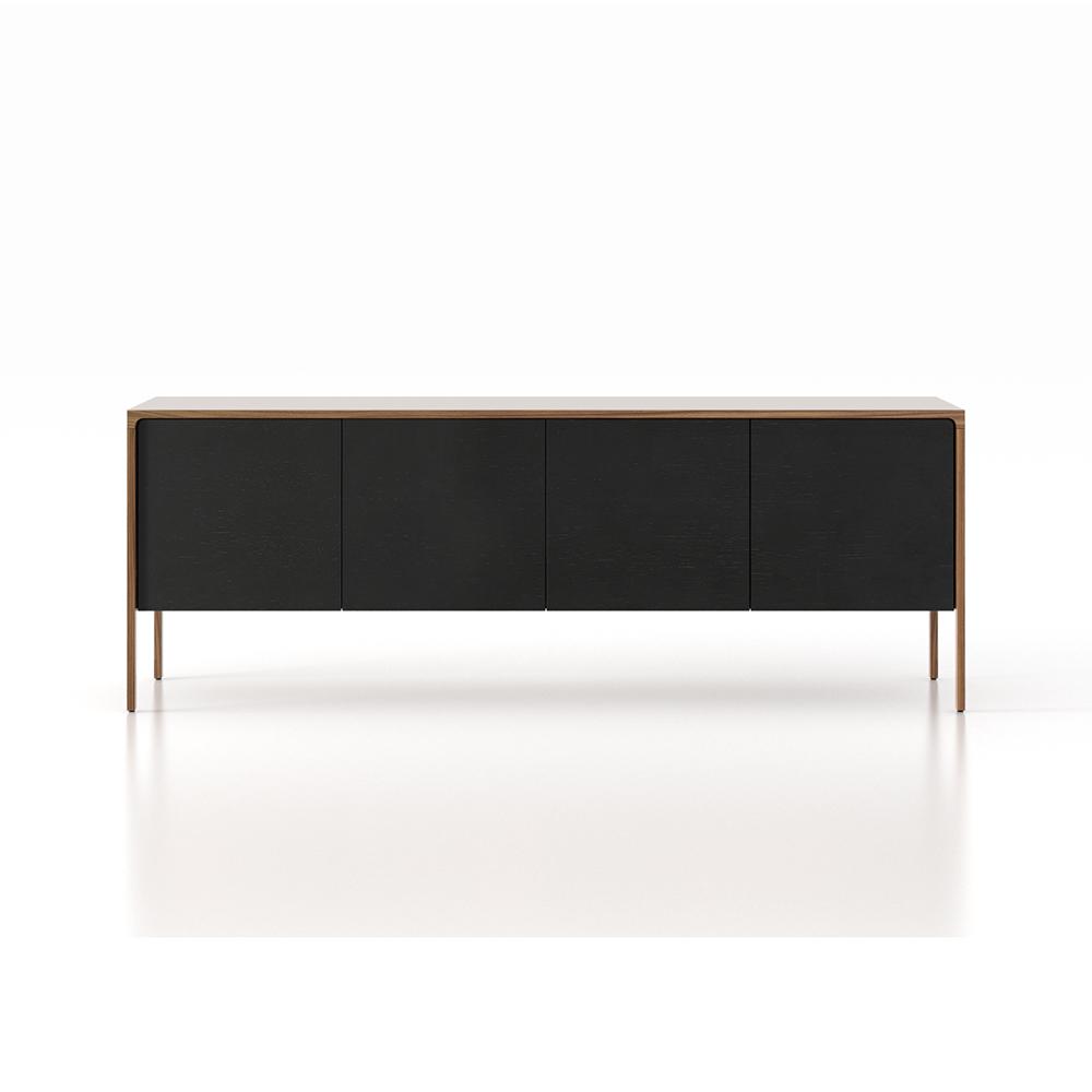 PUNT MOBLES buffet meuble TACTILE structure en noyer avec 4 portes