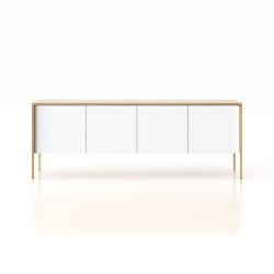 PUNT MOBLES buffet meuble TACTILE structure en chêne avec 4 portes