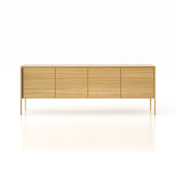 PUNT MOBLES buffet meuble TACTILE structure en chêne avec 4 portes