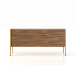 PUNT MOBLES buffet meuble TACTILE structure en chêne avec 3 tiroirs et 1 porte