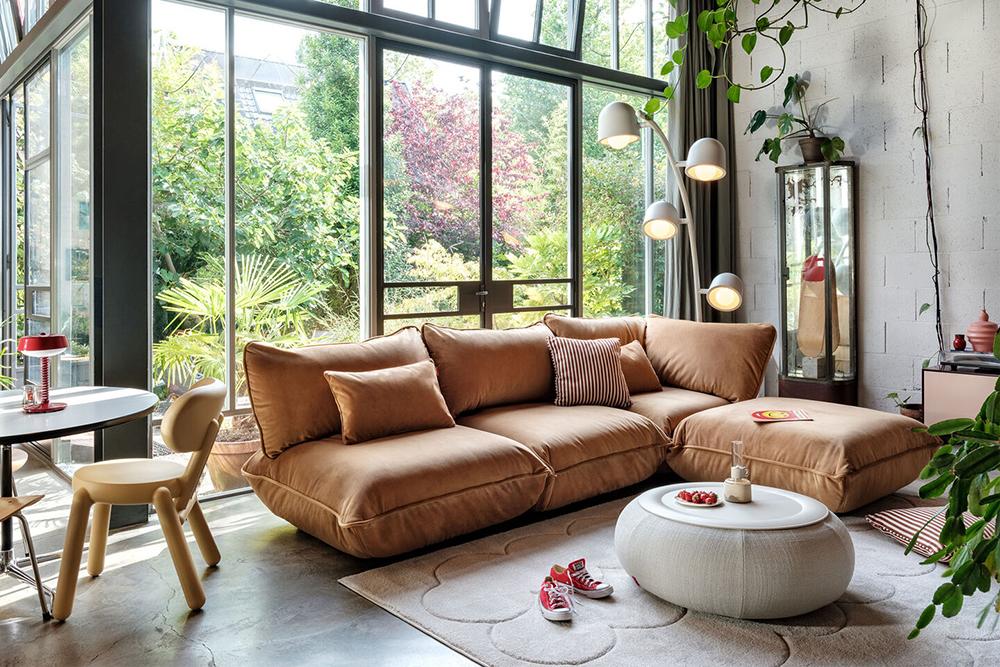 FATBOY sofa with 3 places SUMO CORNER SOFA VELVET