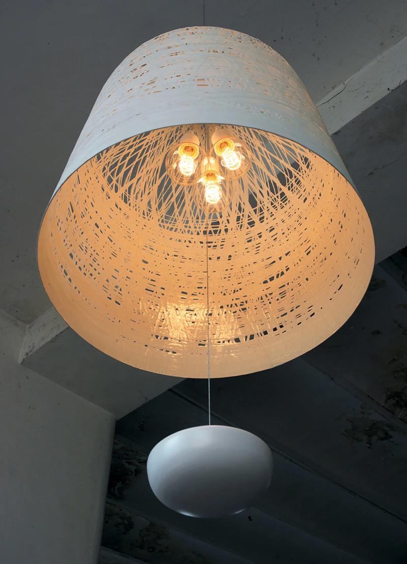 KARMAN bougeoir pour lampe à suspension BLACK OUT Ø 50 cm BLANC