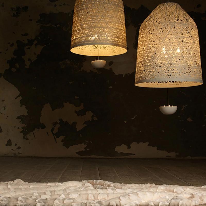 KARMAN bougeoir pour lampe à suspension BLACK OUT Ø 50 cm BLANC