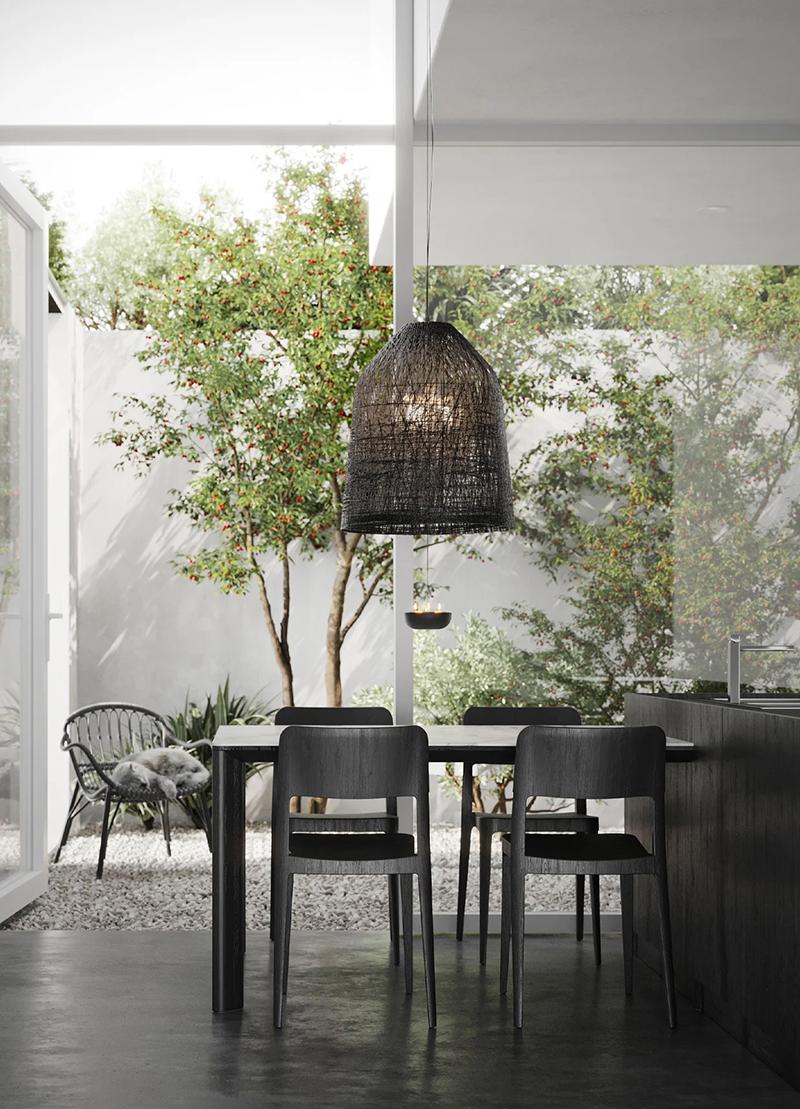 KARMAN bougeoir pour lampe à suspension BLACK OUT Ø 50 cm NOIR