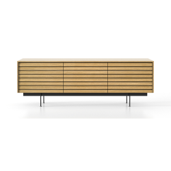 PUNT MOBLES buffet meuble SUSSEX 301 avec 3 portes avec la base H 17 cm