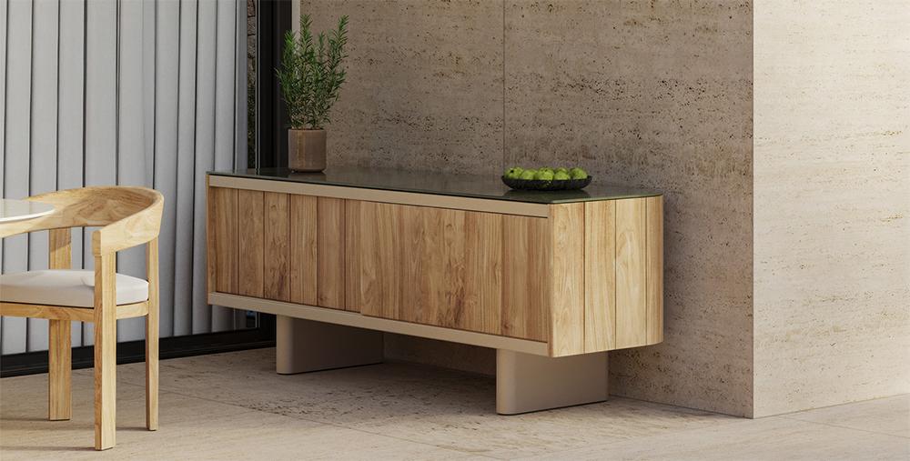 PUNT MOBLES buffet meuble ATRIO 180 avec pieds