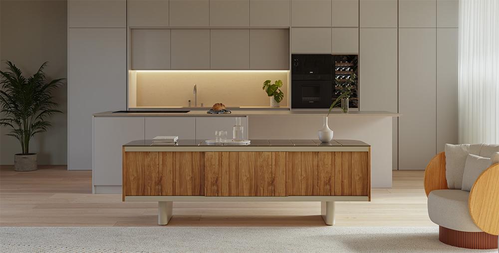 PUNT MOBLES buffet meuble ATRIO 180 avec pieds